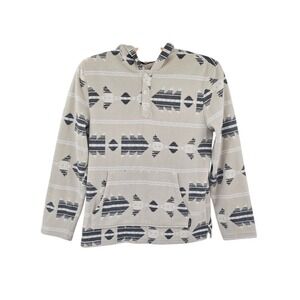 Cinch Fleece Southwestern Hooded 1/4 Snap Sweatshirt Small Western Aztec